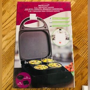Brentwood 3 In 1 Breakfast Maker - Egg Bites, Omelets & Breakfast Sandwiches NIB